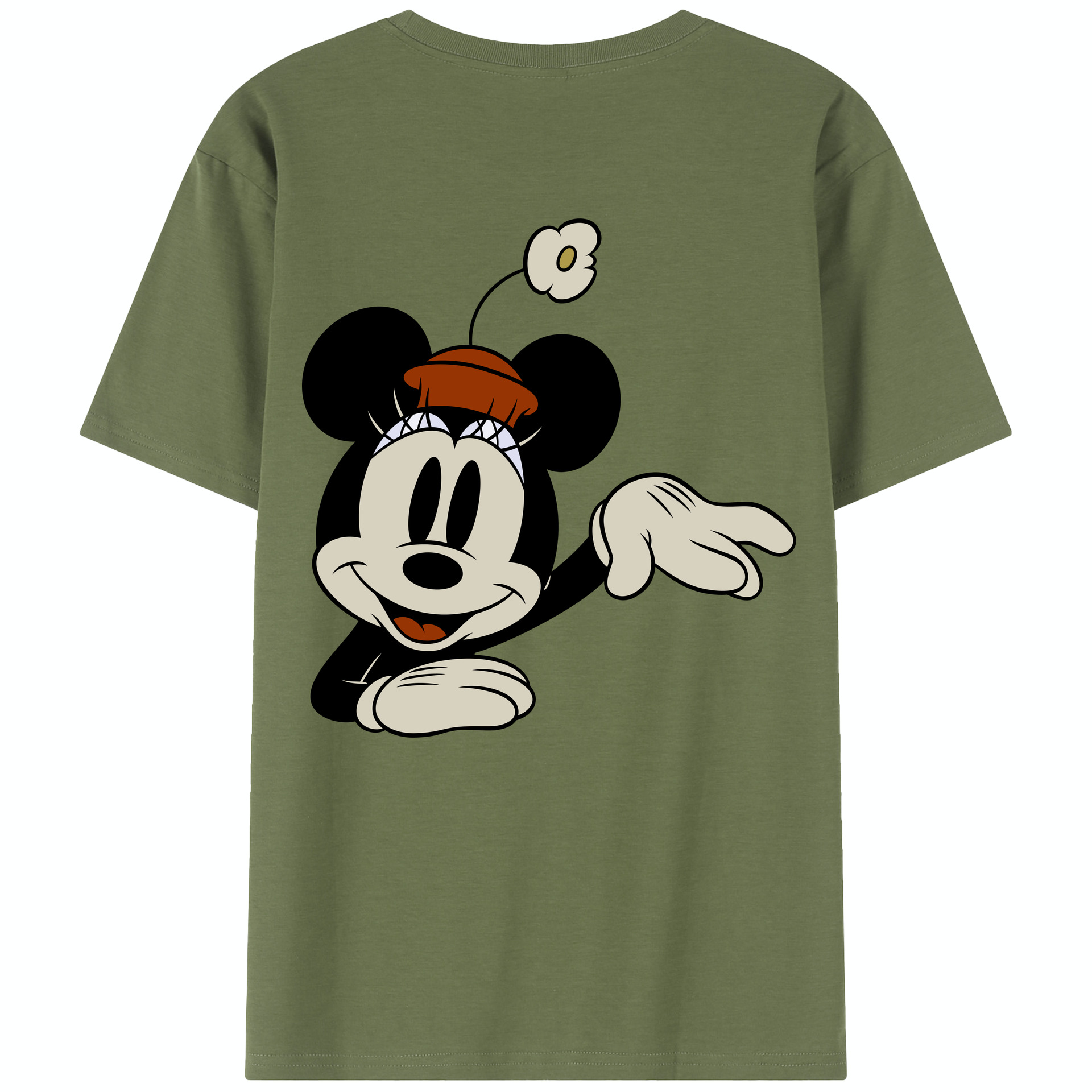 （画像用） ミッキーマウス Mickey Mouse 綿100％半袖Tシャツ（背面プリント）